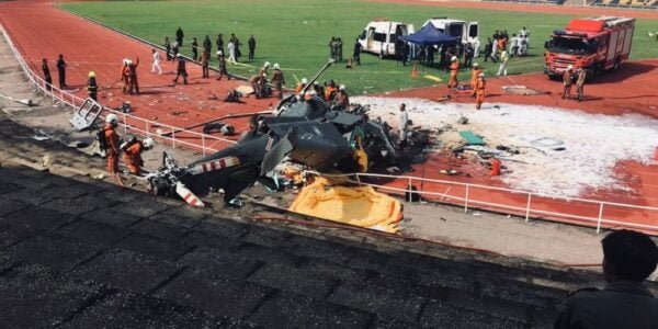 10 killed in helicopter crash during naval exercise in Malaysia