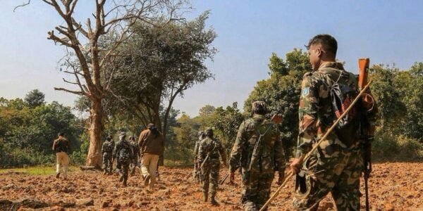 A Maoist was killed in an encounter with security forces in Bijapur district of Chhattisgarh today.