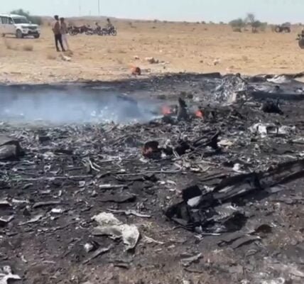 A 'remotely piloted aircraft' of the Indian Air Force crashes in Jaisalmer
