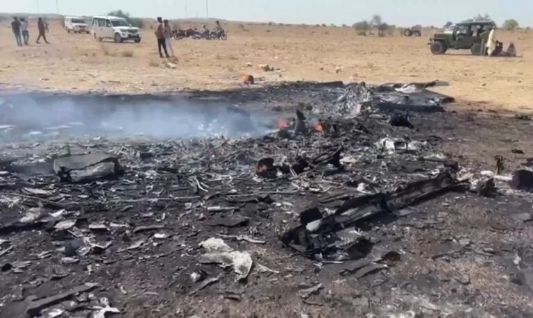 A 'remotely piloted aircraft' of the Indian Air Force crashes in Jaisalmer