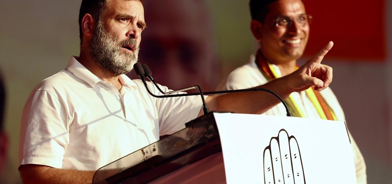 Congress leader Rahul Gandhi addressed an election rally in Bilaspur, Chhattisgarh.