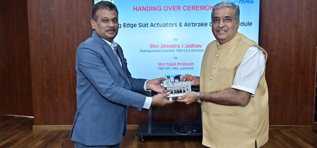 DRDO hands over first batch of indigenous Leading Edge Actuators and Airbrake Control Module for LCA Tejas MK1A to Hindustan Aeronautics Limited