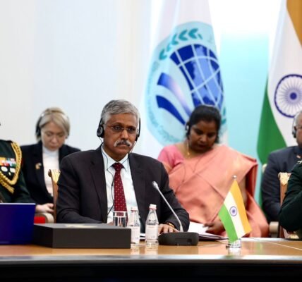 Defense Secretary Giridhar Armane participates in the meeting of Shanghai Cooperation Organization (SCO) Defense Ministers in Kazakhstan