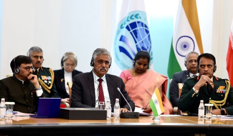 Defense Secretary Giridhar Armane participates in the meeting of Shanghai Cooperation Organization (SCO) Defense Ministers in Kazakhstan