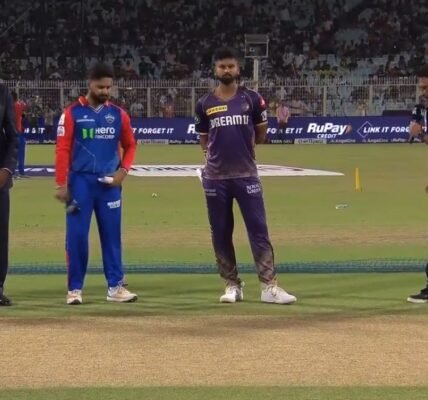 Delhi Capitals won the toss and elected to bat first against Kolkata Knight Riders.