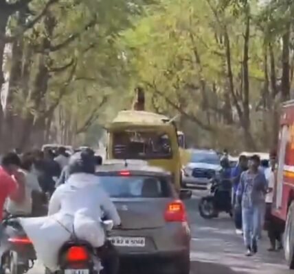 Five students killed, 15 injured in a private school bus accident in Haryana's Mahendragarh Kanaina.