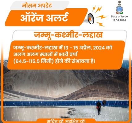 IMD predicted thunderstorms in the northwestern part of the country till tomorrow.