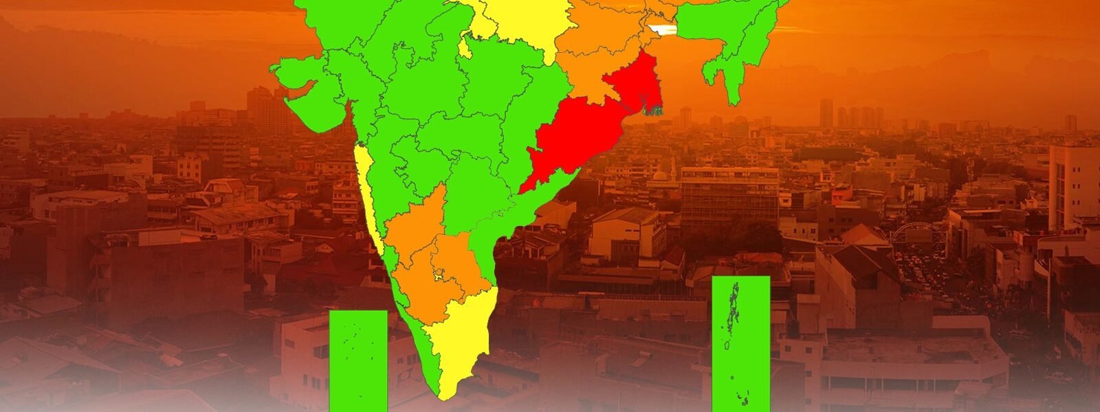 IMD today issued a red alert in the Gangetic regions of West Bengal and Odisha.