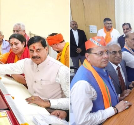 In Uttar Pradesh, senior BJP leaders Rajnath Singh and Smriti Irani filed their nominations today.