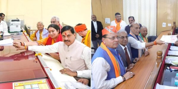 In Uttar Pradesh, senior BJP leaders Rajnath Singh and Smriti Irani filed their nominations today.