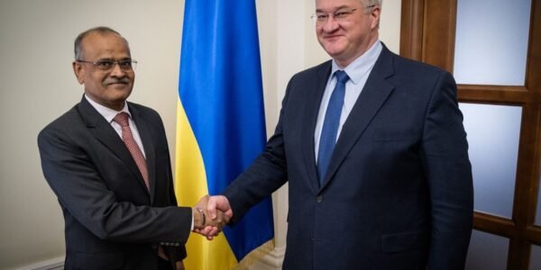 Indian Ambassador to Ukraine Harish Jain met the new Deputy Foreign Minister of Ukraine Andriy Sibiha in Kiev yesterday