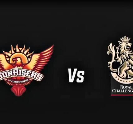 Match between Royal Challengers Bangalore and Sunrisers Hyderabad in IPL cricket