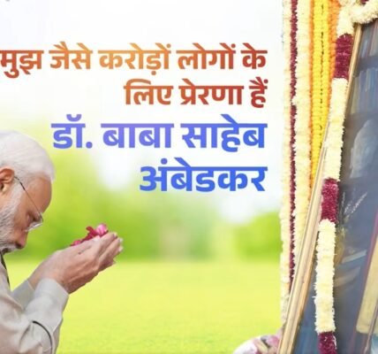 PM Modi paid tribute to Baba Saheb Ambedkar on his birth anniversary.