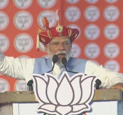 PM Narendra Modi addressed the election rally in Solapur, Maharashtra