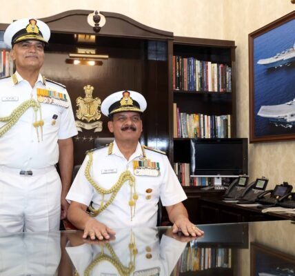 PVSM, AVSM, NM Admiral Dinesh K Tripathi takes command of Indian Navy as 26th Chief of Naval Staff today