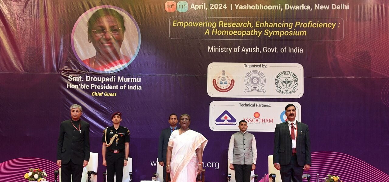 President Murmu addressed a two-day Homeopathy Seminar on the occasion of World Homeopathy Day in New Delhi today