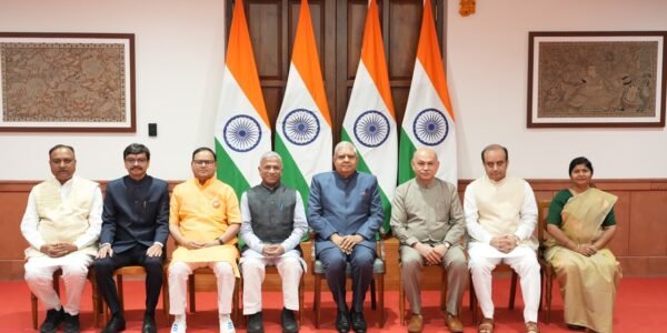 Rajya Sabha Chairman Jagdeep Dhankhar today administered the oath to the newly elected members of the Rajya Sabha in Parliament House.