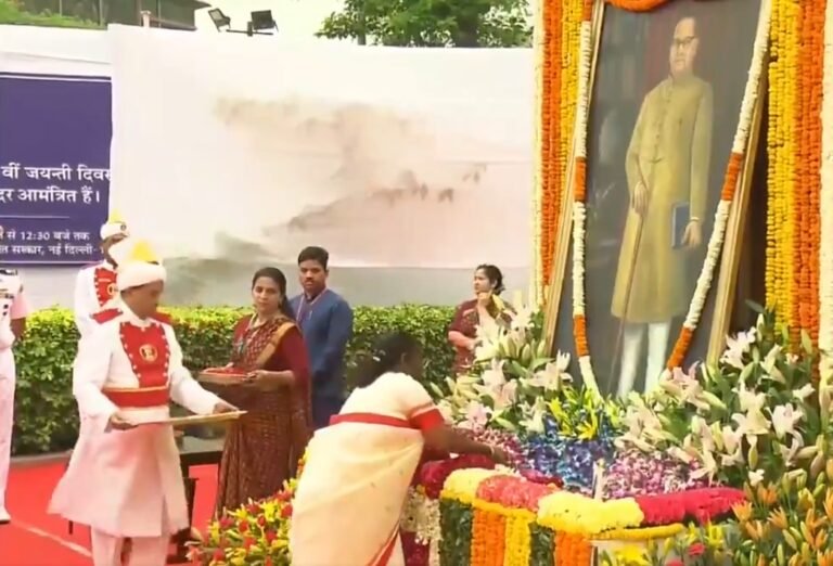 country is celebrating Ambedkar Jayanti, President, Vice-President, Prime Minister paid tribute to Baba Saheb Ambedkar in Delhi