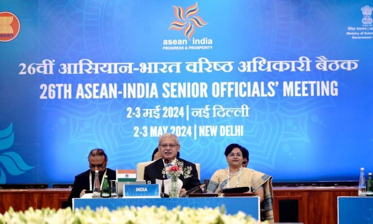 26th ASEAN-India Senior Officials Meeting held today in New Delhi