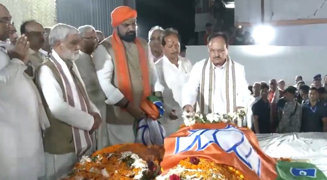 BJP national president J.P. Nadda paid last tribute to former Deputy Chief Minister of Bihar Sushil Kumar Modi