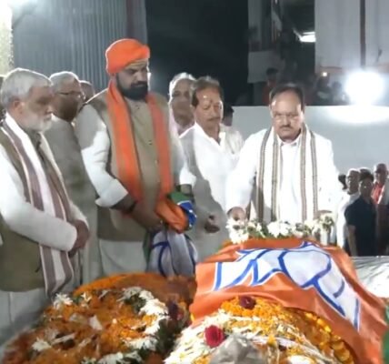 BJP national president J.P. Nadda paid last tribute to former Deputy Chief Minister of Bihar Sushil Kumar Modi