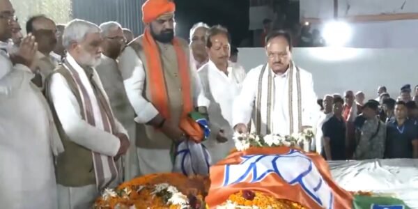 BJP national president J.P. Nadda paid last tribute to former Deputy Chief Minister of Bihar Sushil Kumar Modi