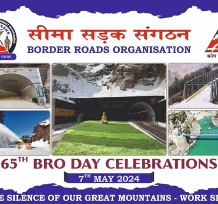 Border Roads Organization (BRO) is celebrating its 65th foundation day today.