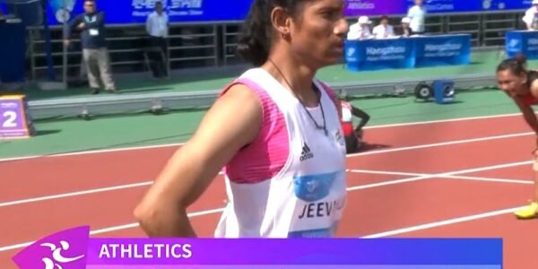 Deepti Jeevanji wins gold medal in women's 400m T20 race at the World Para Athletics Championship with a world record of 55.07 seconds