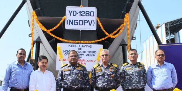 Formal launch of construction work of the first modern generation high seas patrol vessel (X-GSL) at Goa Shipyard Limited