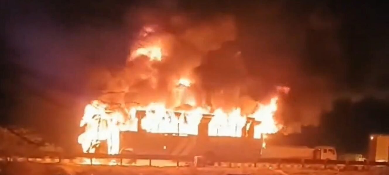 Haryana 9 people burnt to death and 15 injured in Nuh due to fire in a moving bus where devotees were returning from Mathura-Vrindavan.