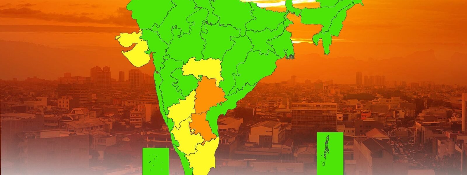 IMD predicted severe heat today in Tamil Nadu, Andhra Pradesh, Telangana, Maharashtra and Karnataka.