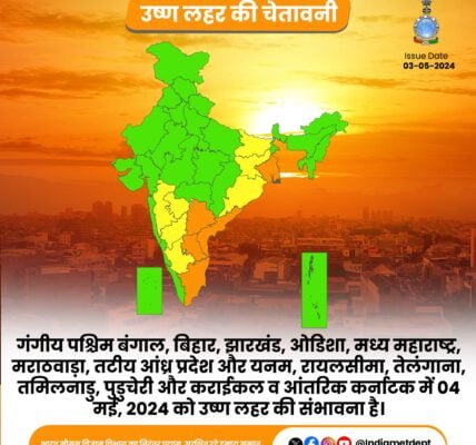 IMD predicted that hot winds will continue in the eastern parts till Sunday and in the southern peninsula till Monday.