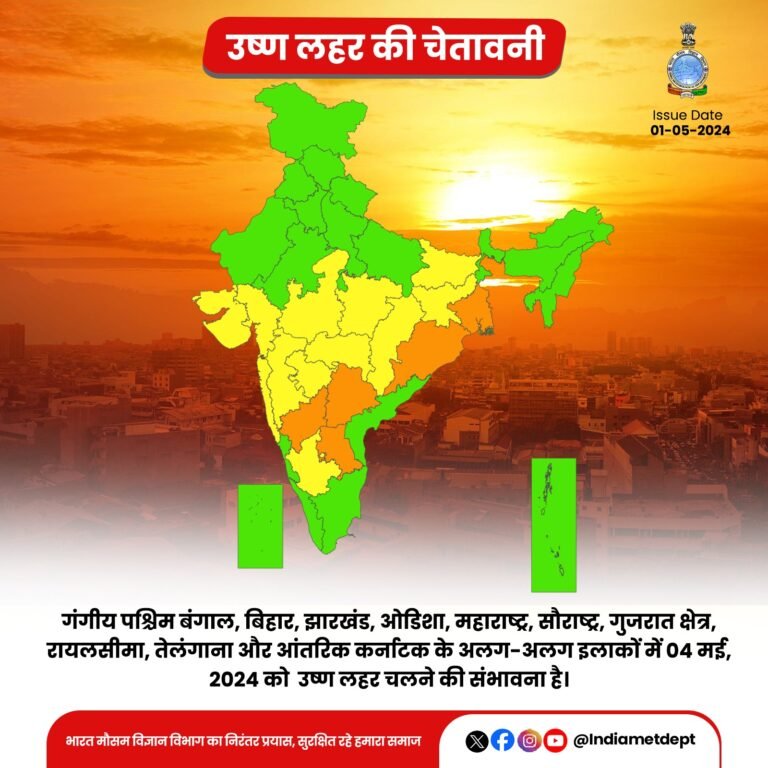 मौसम विभाग ने पश्चिम बंगाल, ओडिशा, झारखण्‍ड और बिहार में आज भी भीषण लू जारी रहने का अनुमान व्‍यक्‍त किया