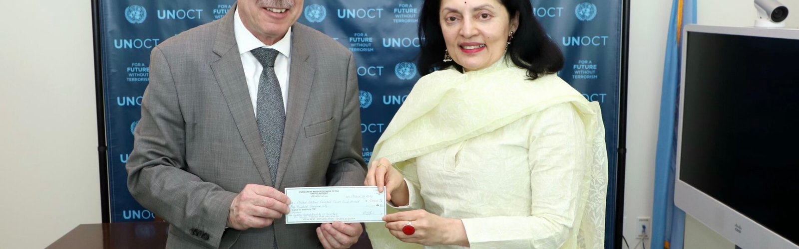 India donated half a million dollars to the United Nations Anti-Terrorism Fund