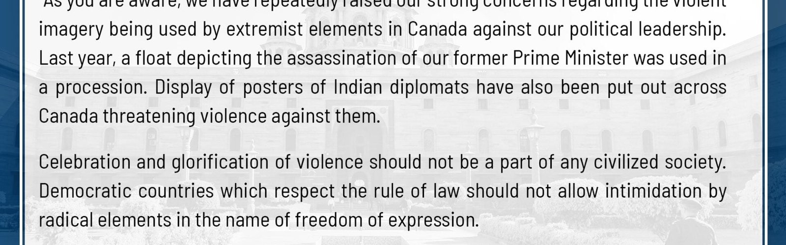India told Canada to stop giving safe haven to criminal and separatist elements for political activities in its country.