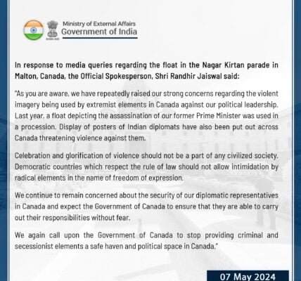 India told Canada to stop giving safe haven to criminal and separatist elements for political activities in its country.