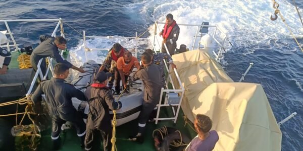 Indian Coast Guard rescues fisherman with head injury on IFB St Francis vessel off Gujarat coast