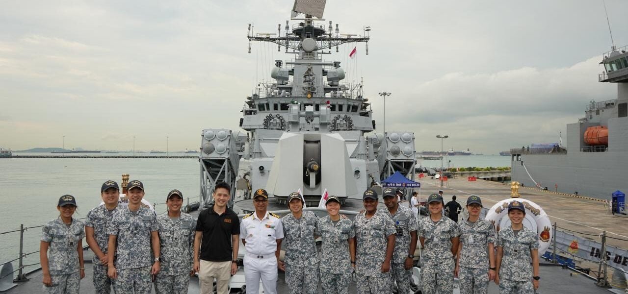 Indian Naval Ships Delhi, Shakti and Kiltan visit Singapore
