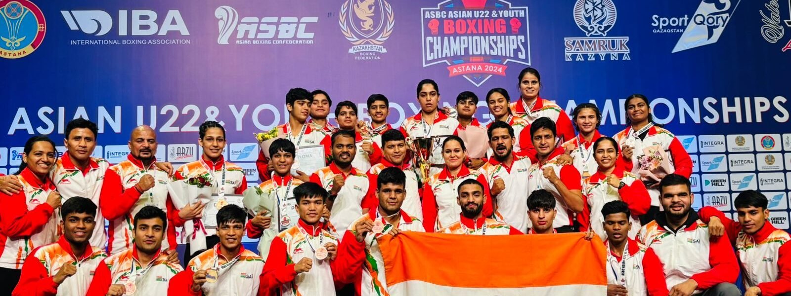Indian boxers won a total of 43 medals at the Asian Under-22 and Youth Boxing Championships in Kazakhstan.
