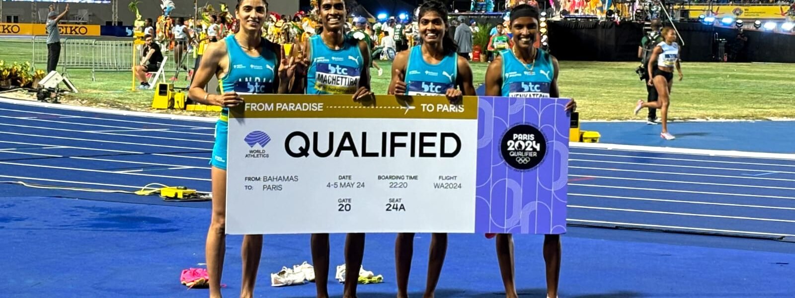 Indian women's 4x400 meter relay team qualifies for Paris Olympics