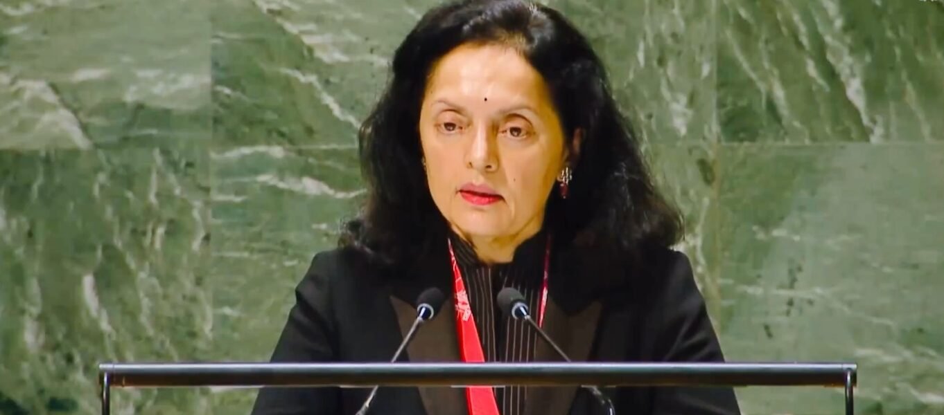 India's Permanent Representative to the United Nations Ruchira Kamboj said, India is committed to a two-state solution to the problem of Palestine and Israel.