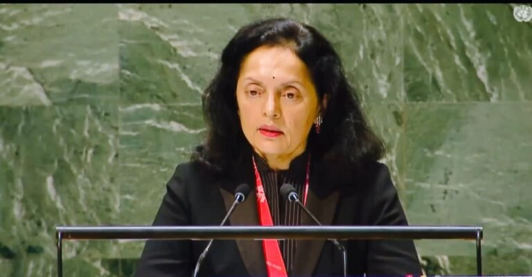 India's Permanent Representative to the United Nations Ruchira Kamboj said, India is committed to a two-state solution to the problem of Palestine and Israel.