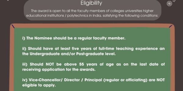 Launch of portal for nominations in respect of National Award for Teachers (Higher Education) – 2024