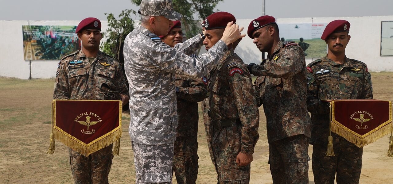 Maroon Beret Ceremonial Parade held at Garuda Regimental Training Center (GRTC) at Air Force Station Chandinagar