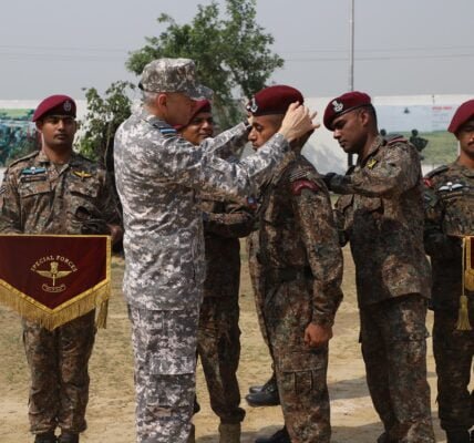 Maroon Beret Ceremonial Parade held at Garuda Regimental Training Center (GRTC) at Air Force Station Chandinagar