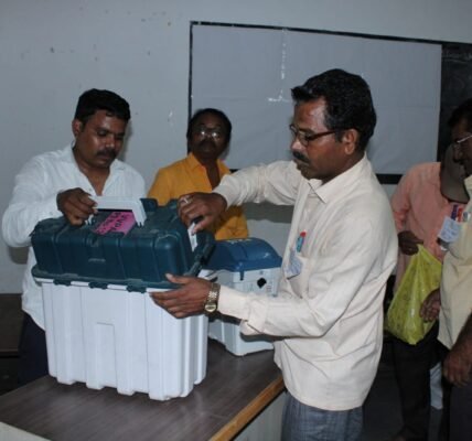 Nearly 61.72 percent voting recorded till 830 pm tonight in the third phase of Lok Sabha elections.
