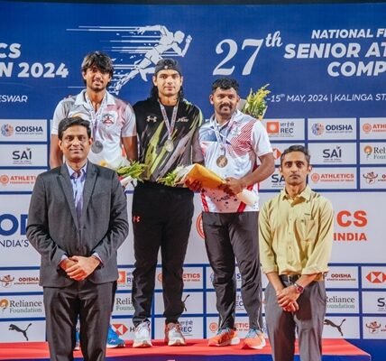 Olympic champion Neeraj Chopra won gold medal in javelin throw competition Federation Cup 2024