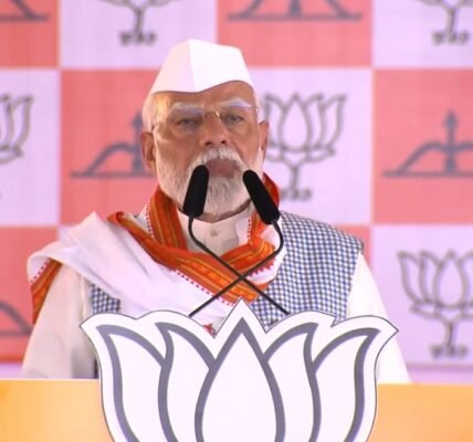 PM Narendra Modi addressed an election rally in Dindori, Nashik district of Maharashtra