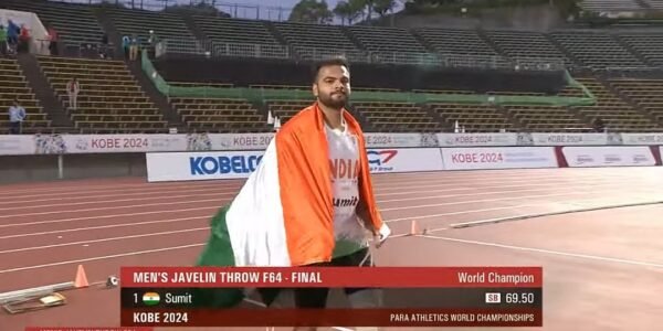 Paralympic champion Sumit Antil defends F64 javelin throw world title