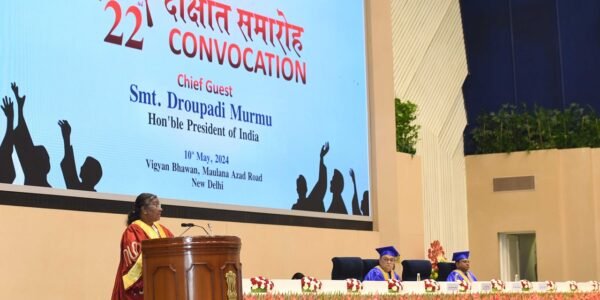 President Draupadi Murmu addresses the 22nd convocation of the National Board of Examination in Medical Sciences (NBEMS) in New Delhi